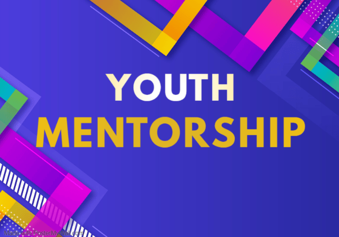 A youth mentorship banner